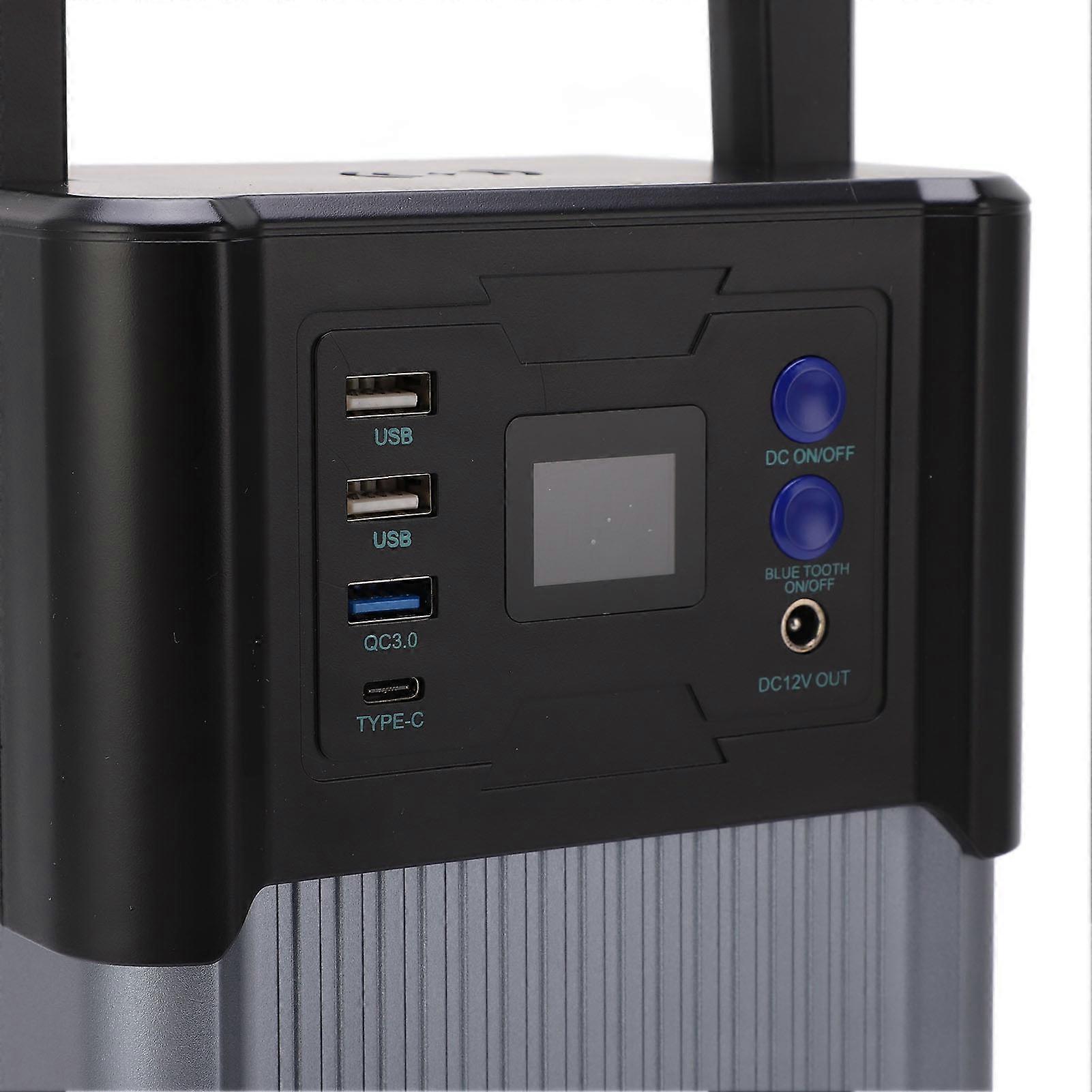 Portable Power Station 300W Solar Generator Emergency Battery Power Supply Large Capacity for Outdoor EU Plug