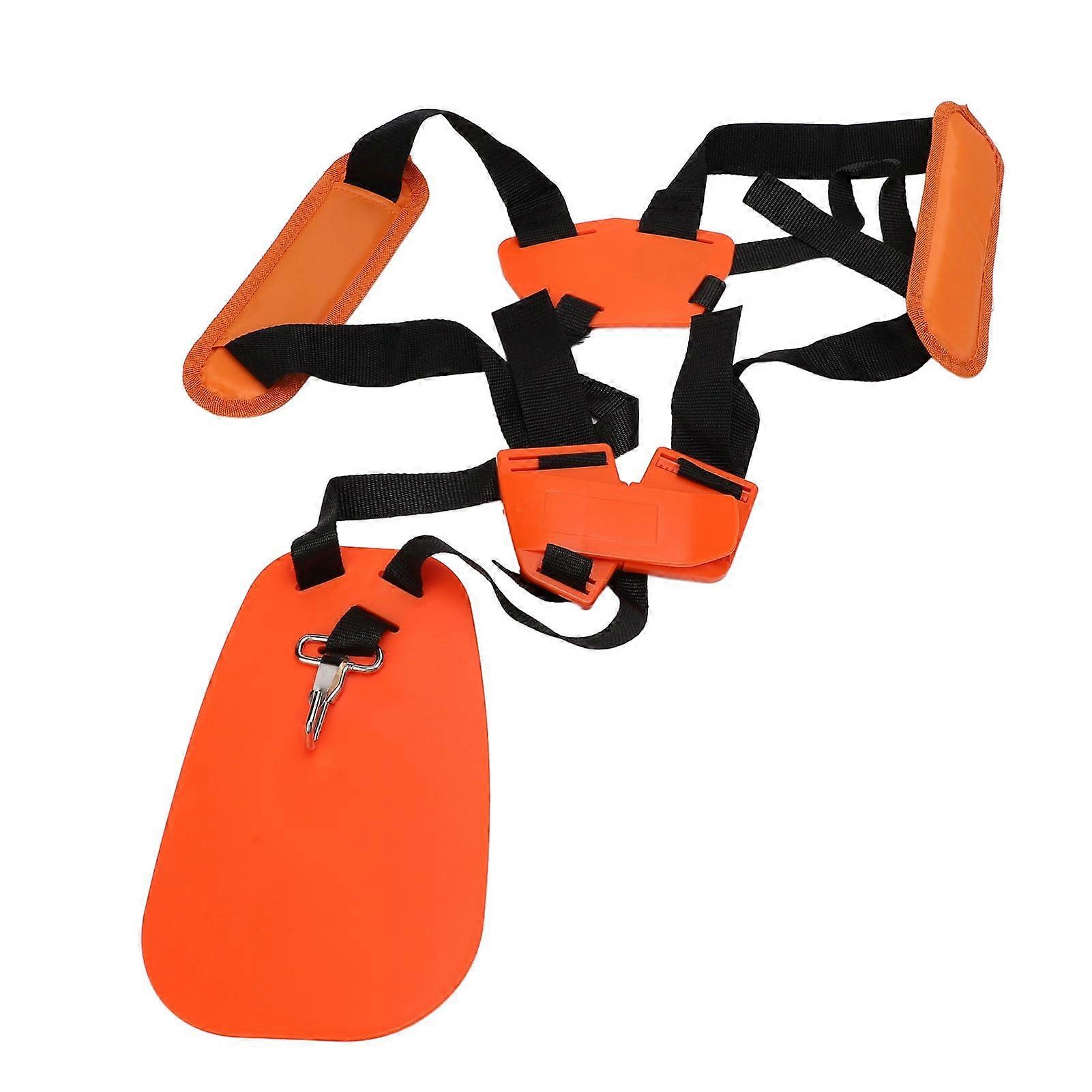 Trimmer Double Shoulder Strap Lawnmower Harness Universal Wide Thick Orange