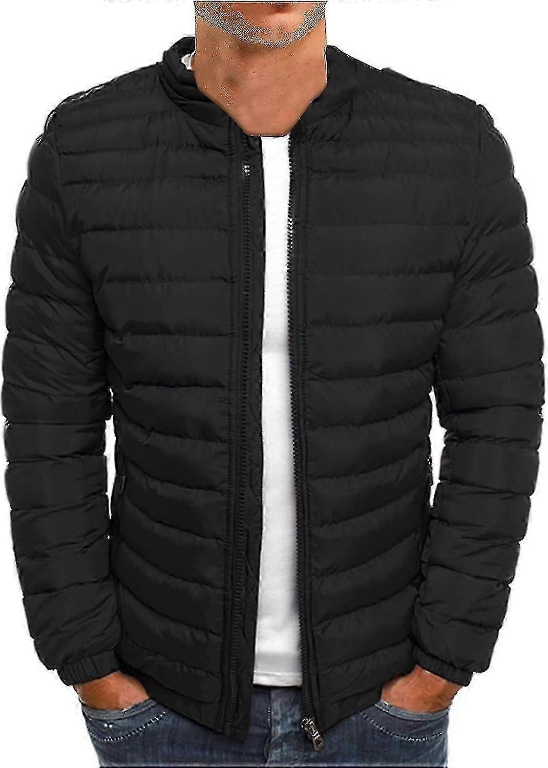 Men's Packable Down Jacket Winter Warm Waterproof Puffer Coat with Pockets