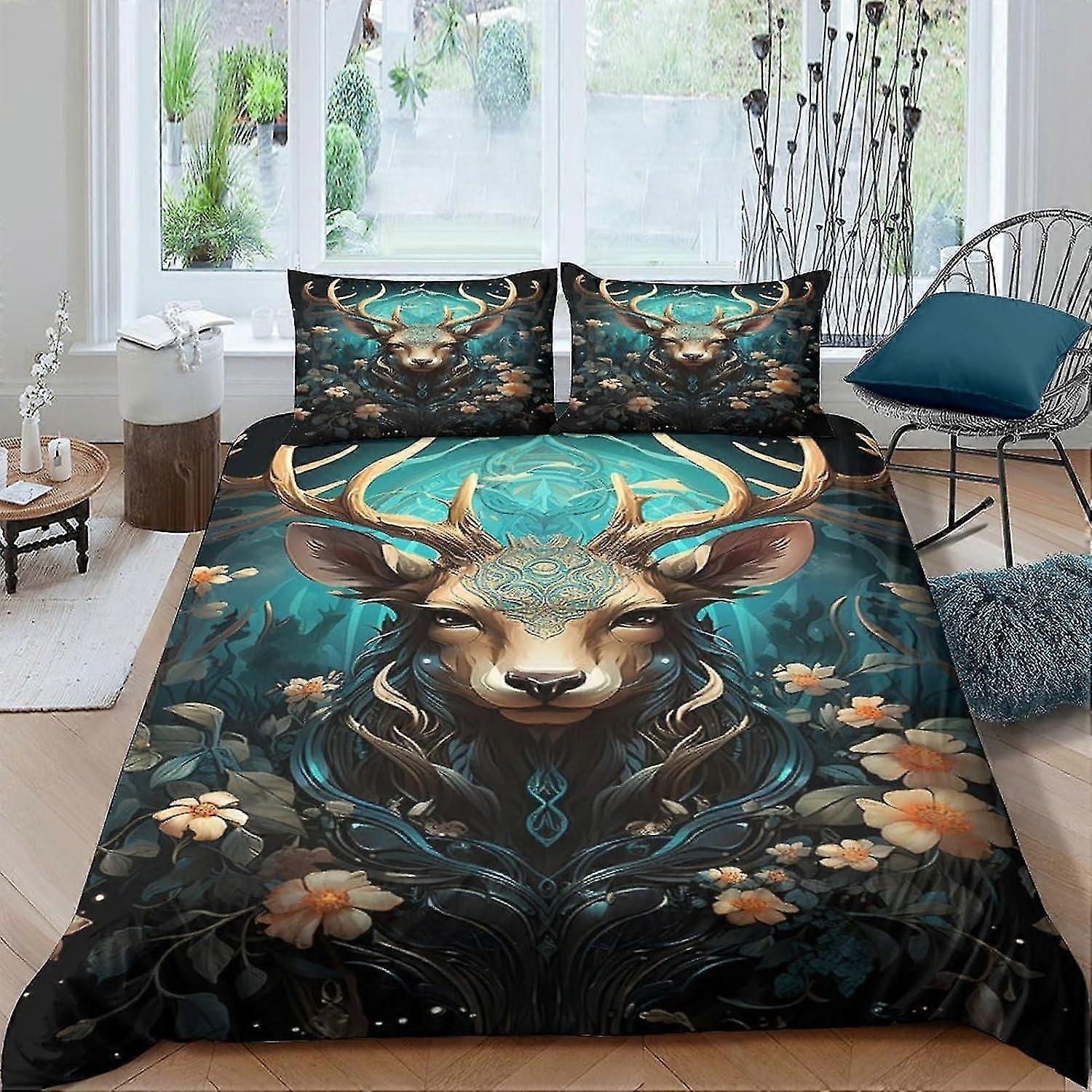 One-sided Soft Duvet Cover Set Hypoallergenic Microfiber Quilt Covers and Bedding Set with Pillowcase for Kids Teens Adults