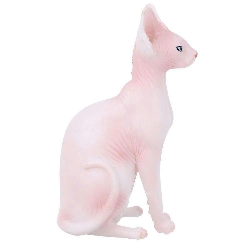 Hairless Cat Model Toy Simulation for Home Decoration, Craft Desktop Decor, Realistic Design, PL127-1562