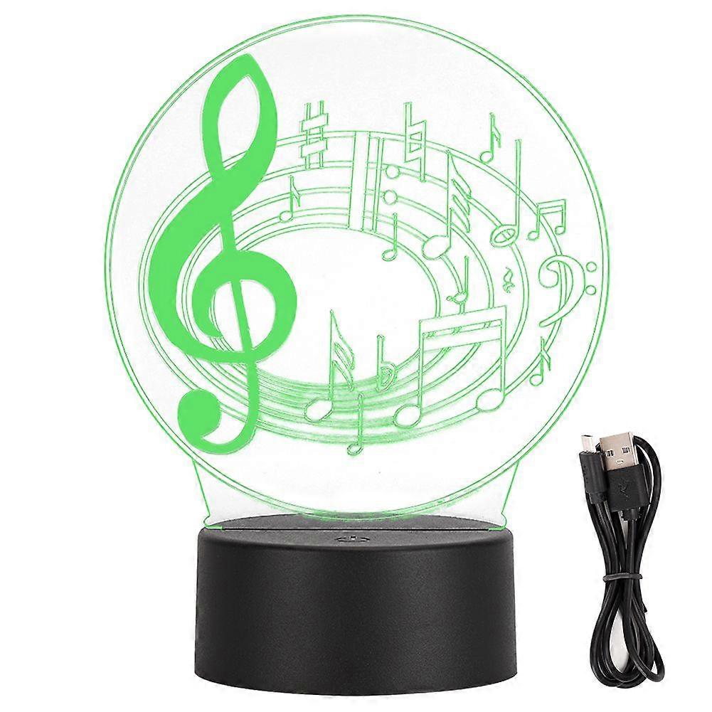 2025 Latest Model 3D Musical Notes LED Light USB Touch Table Desk Night Lamp