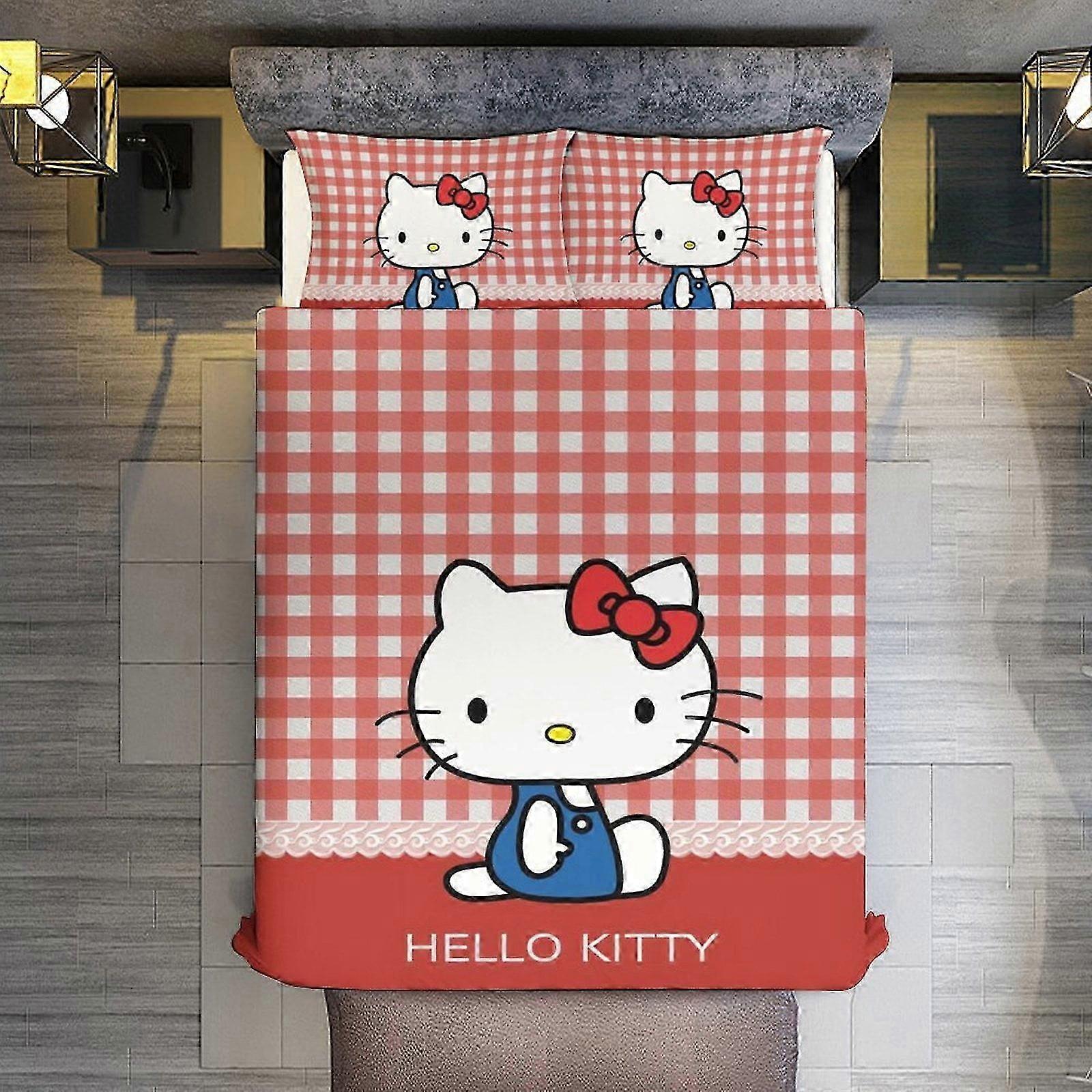Bedding Set WY219 Red Plaid 3 Pieces Duvet Cover Set Full Size Super Soft Fade Resistant Microfiber 1 Zipper Cover and 2 Pillowcases Suitabl