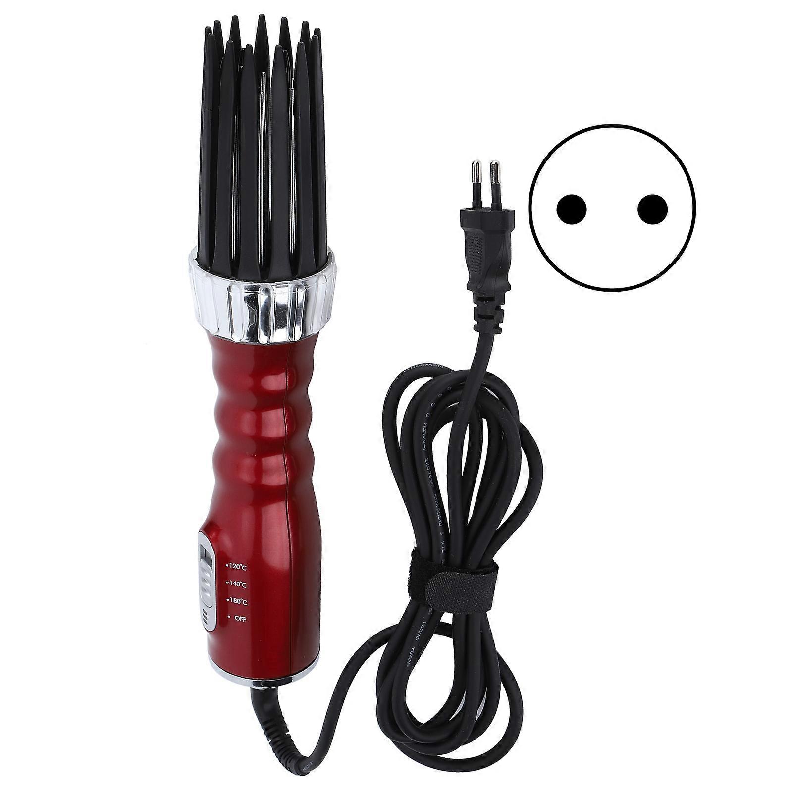 550W Wet Dry Dual Use Hot Hair Dryer Comb Curling Modeling Tools with 3 Level Adjustment RedEU Plug 220V