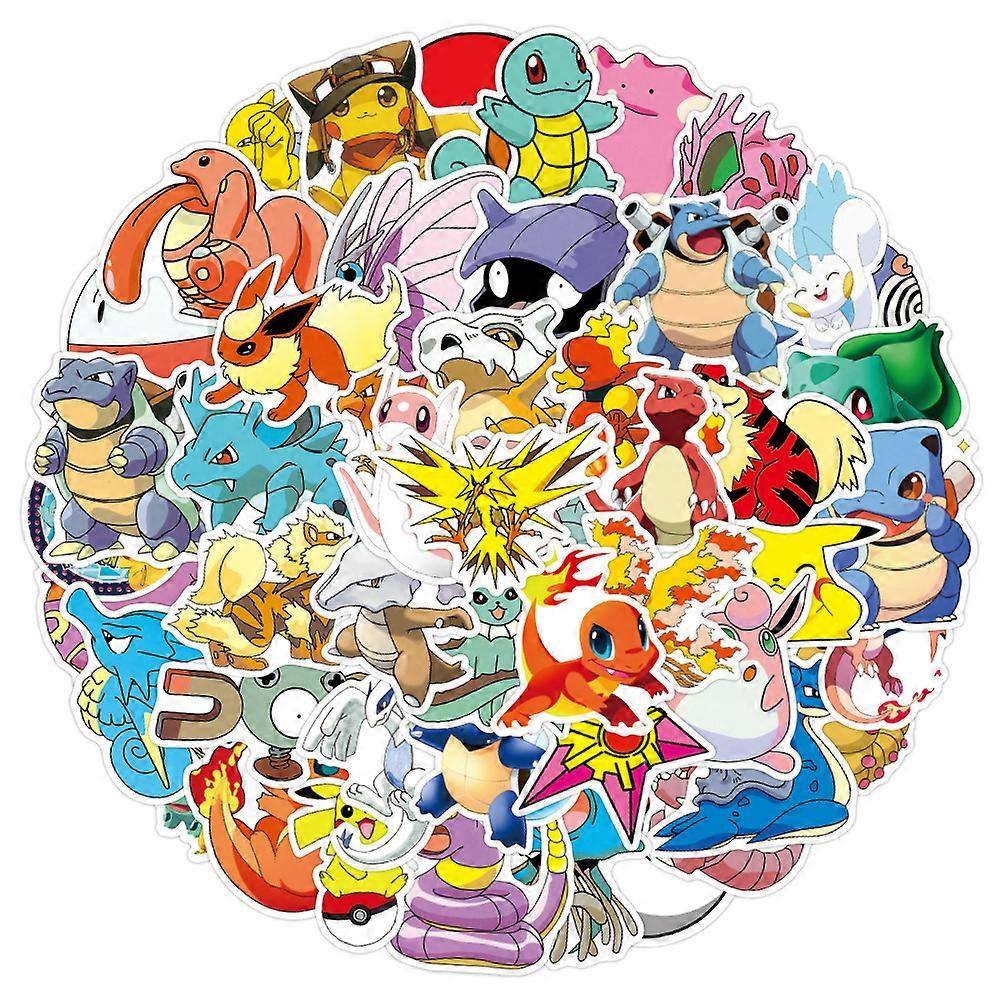 100 pegatinas pegatinas - Pokemon - Dibujos animados multicolor