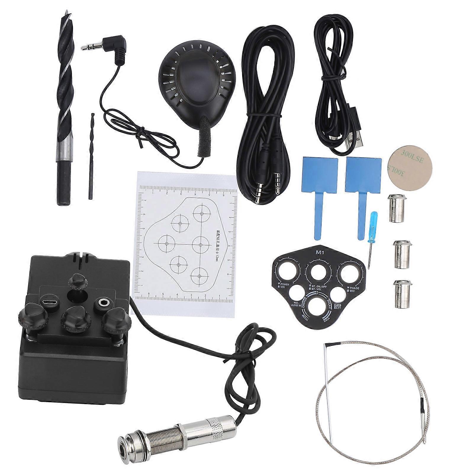 Guitar Preamp Pickup Multiple Bands Acoustic Bluetooth PreAmplifier System Accessory