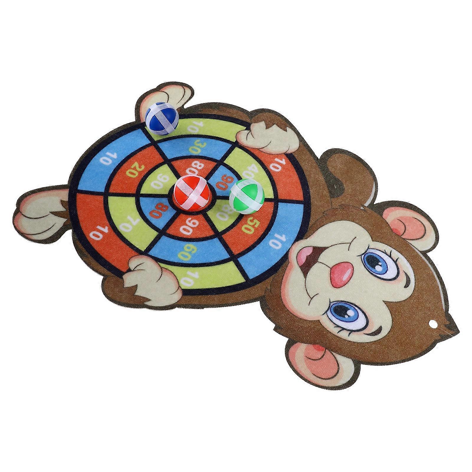 Kids Dart Board Game Set Party Favors Sticky Balls Games Plastic Circular Parent-Child Interaction 1Set
