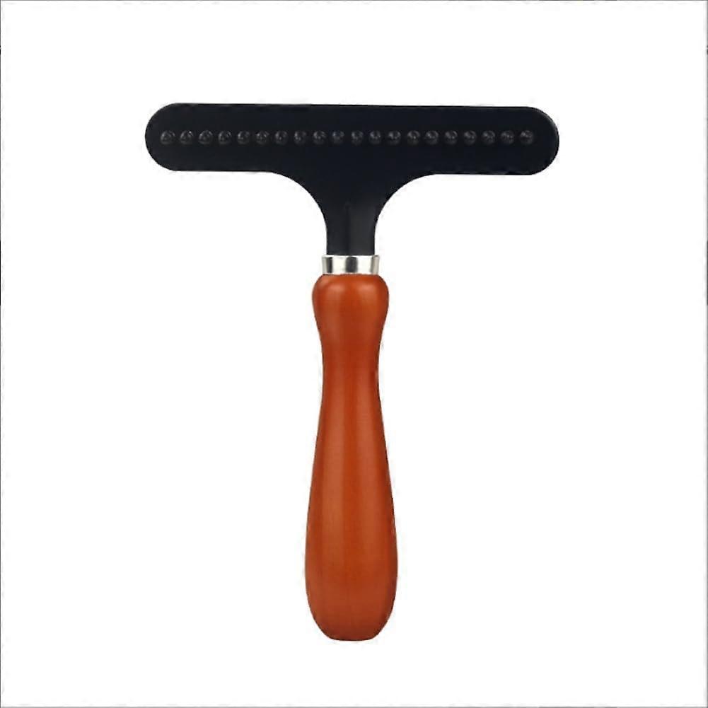 Carpet Rake Pet Hair Remover Iron Comb With Wooden Handle For Carpets And Rugs 1 Piece