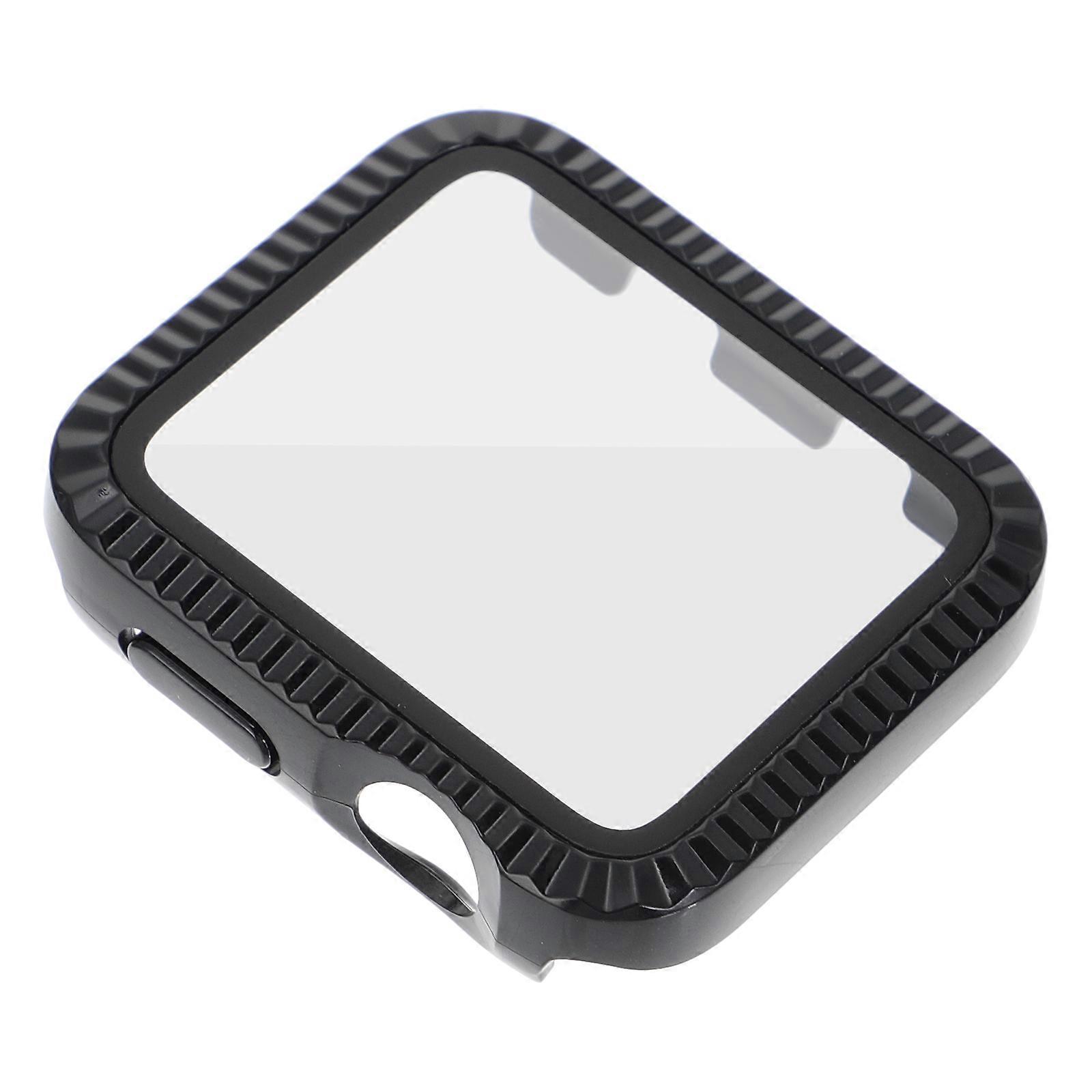 It looks like you're referring to a product description for a **tempered glass film protective case** for a smartwatch. Here's a clearer and more