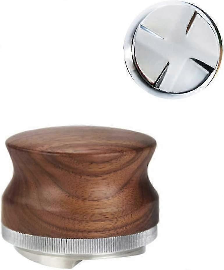 58,35 mm kaffedispenser espresso tamper med fire skrå skråninger espresso rustfri base kaffe tamper