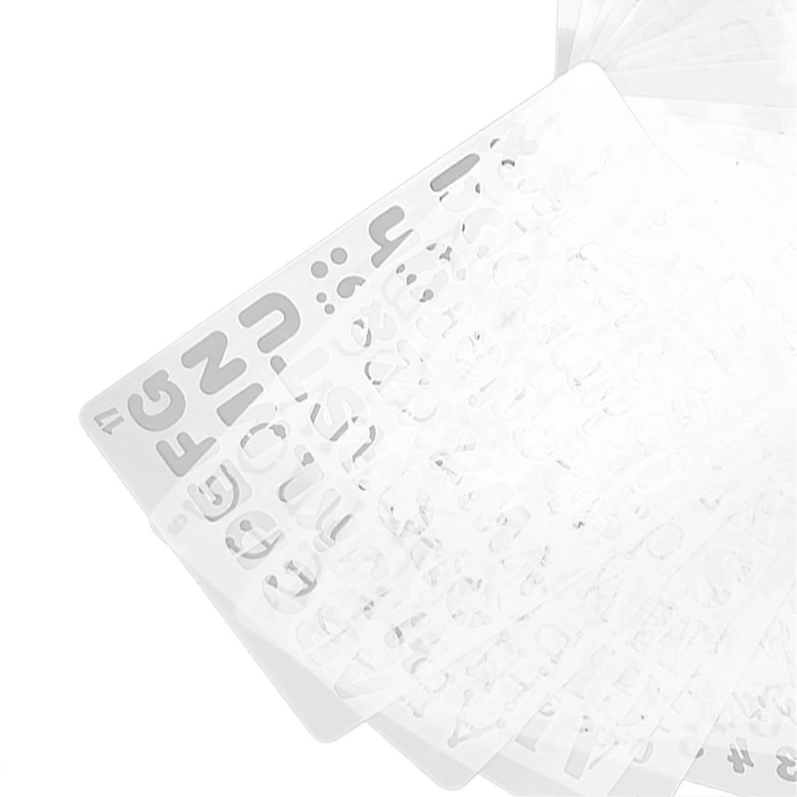 20Pcs Hollow Painting Templates PET Letters Numbers Copy Drawing Stencils for DIY Crafts Making