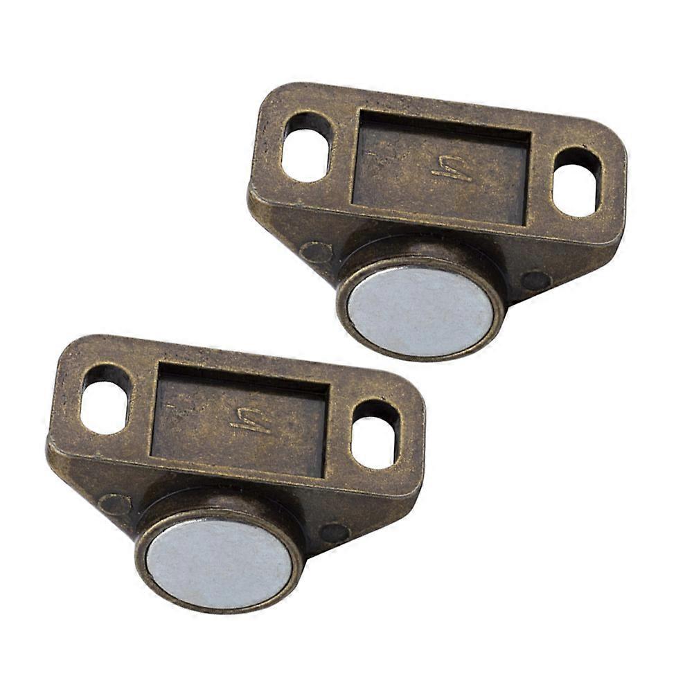 דלת תפס מגנטי מנעול בטיחות מונע פגיעה בדלת ברונזה קיר 2 יחידות