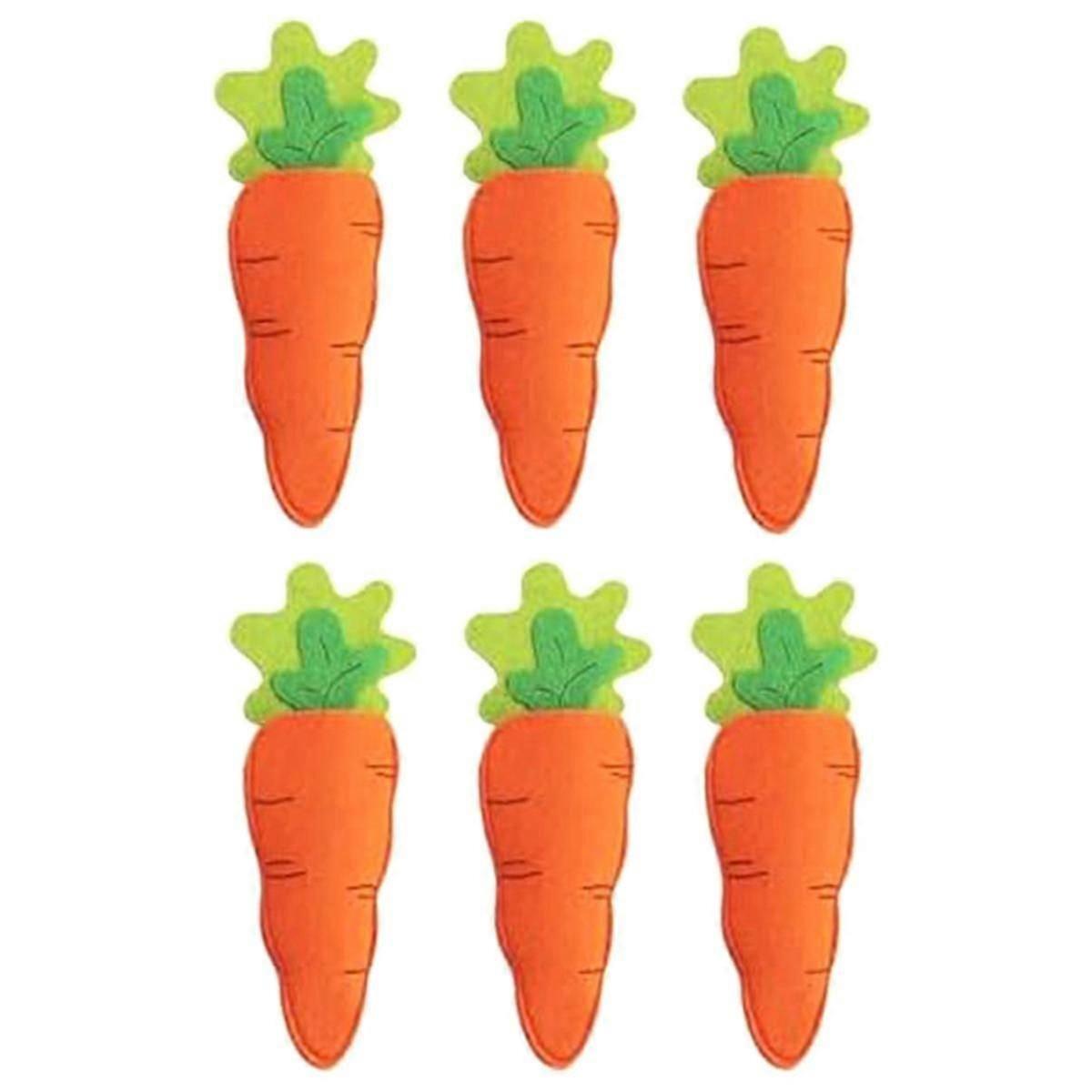 6Pcs Easter Tableware Utensil Holder,Carrot Knifes and Fork Bag Dining Room Table Decor,Easter Table Decoration for Fork