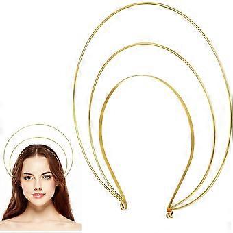Corona barroca de reina, diadema gótica con halo, tocado nupcial llamativo para mujeres y niñas, ideal para Navidad, Halloween y cosplay.