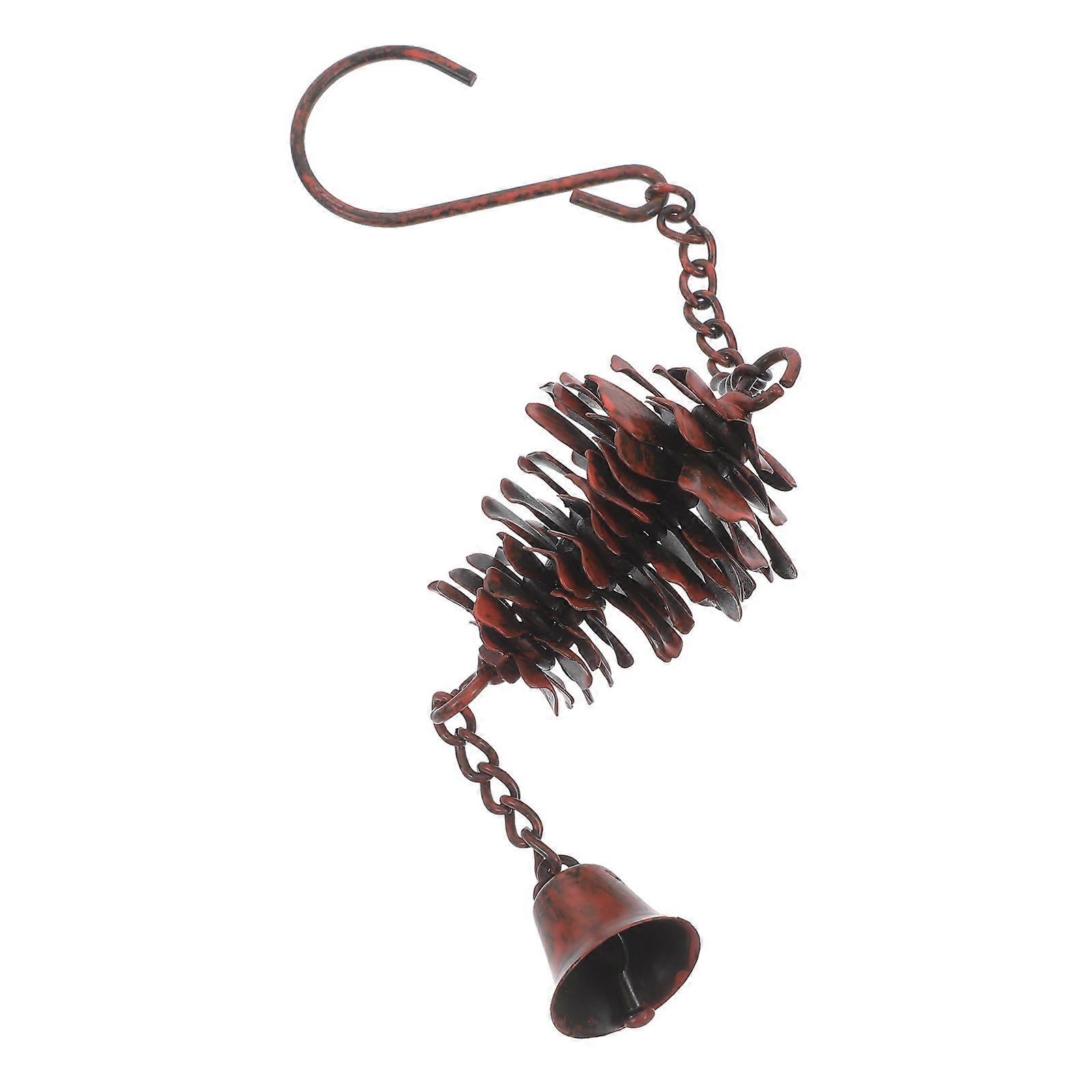 Feng Shui Ornaments Pine Cone Wind Chime Easter Brown Rustic 28.50X5.00X5.00CM 1Pcs