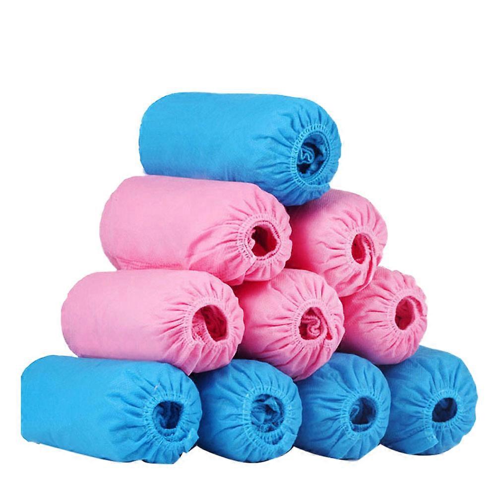 ホームトラベルパーティーカーガーデン200Pcsピンクとブルーの靴用の防塵防水使い捨てオーバーシューズ