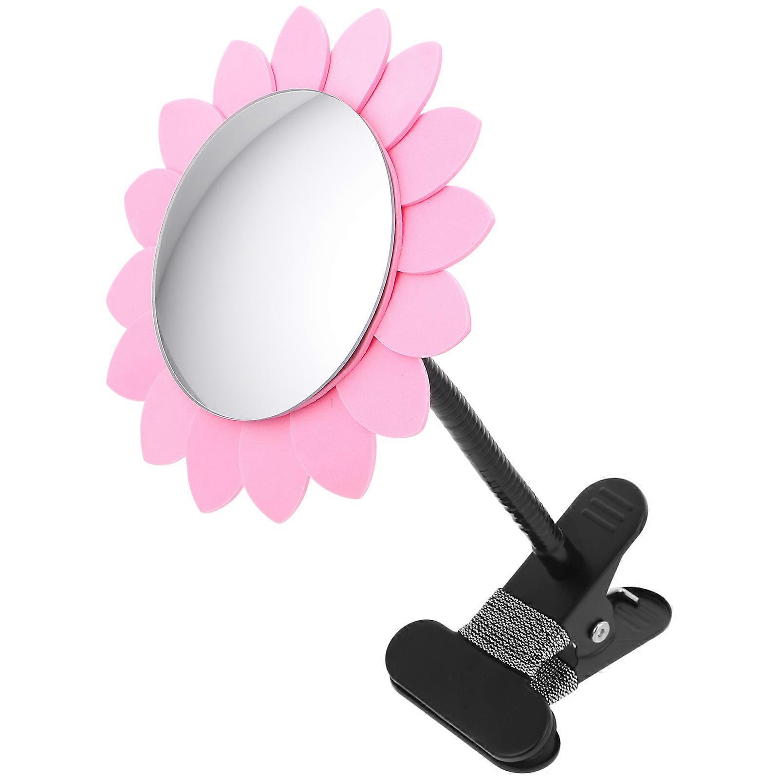 Adjustable Tabletop Rearview Mirror with Peeping Design, Flexible Angles, Portable Vanity Mirror for Office Desk and Personal Safety Use