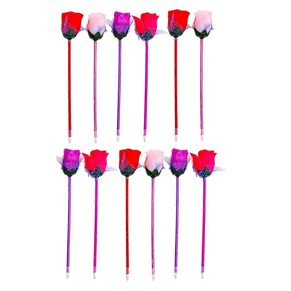Back To School Ballpoint Pens Stationery Design Plastic Material Marking 27x5cm 24Pcs