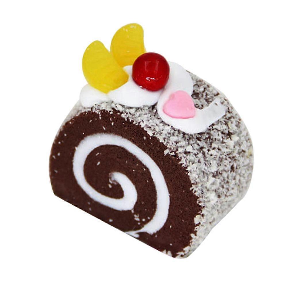 Artificial Display Cake Simulation Bread Home Decor Educational Props Coffee Colored 6 5x6 0x3 5cm PU Material 1Set