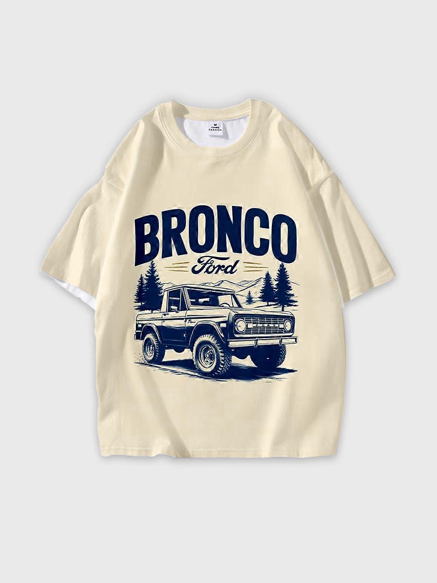 T-shirt round neck Pattern loose short sleeve N209