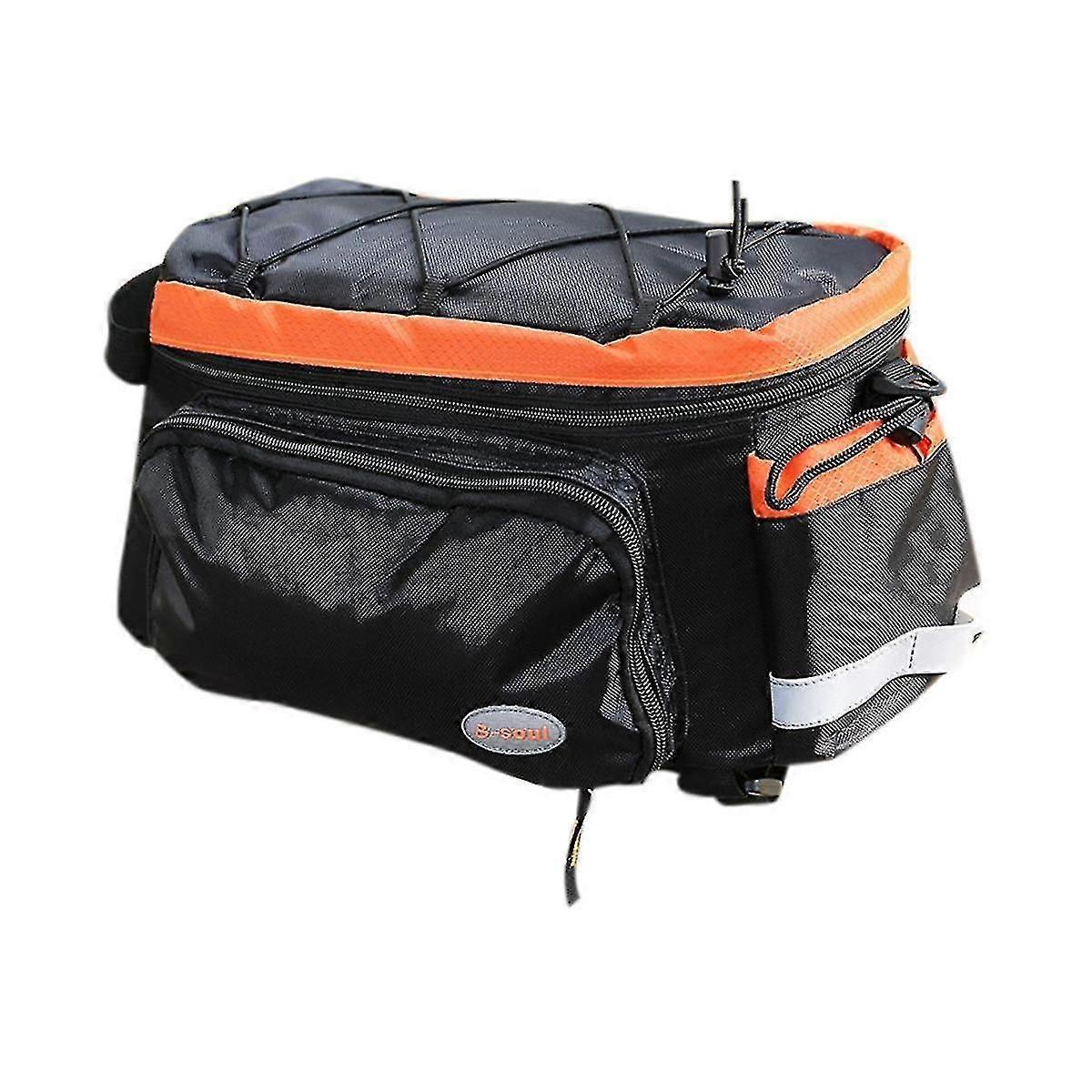 Bike Bag Waterproof Bicycle Backseat Trunk Bag Multi- Function Portable Pack Extendable Cycling Lu