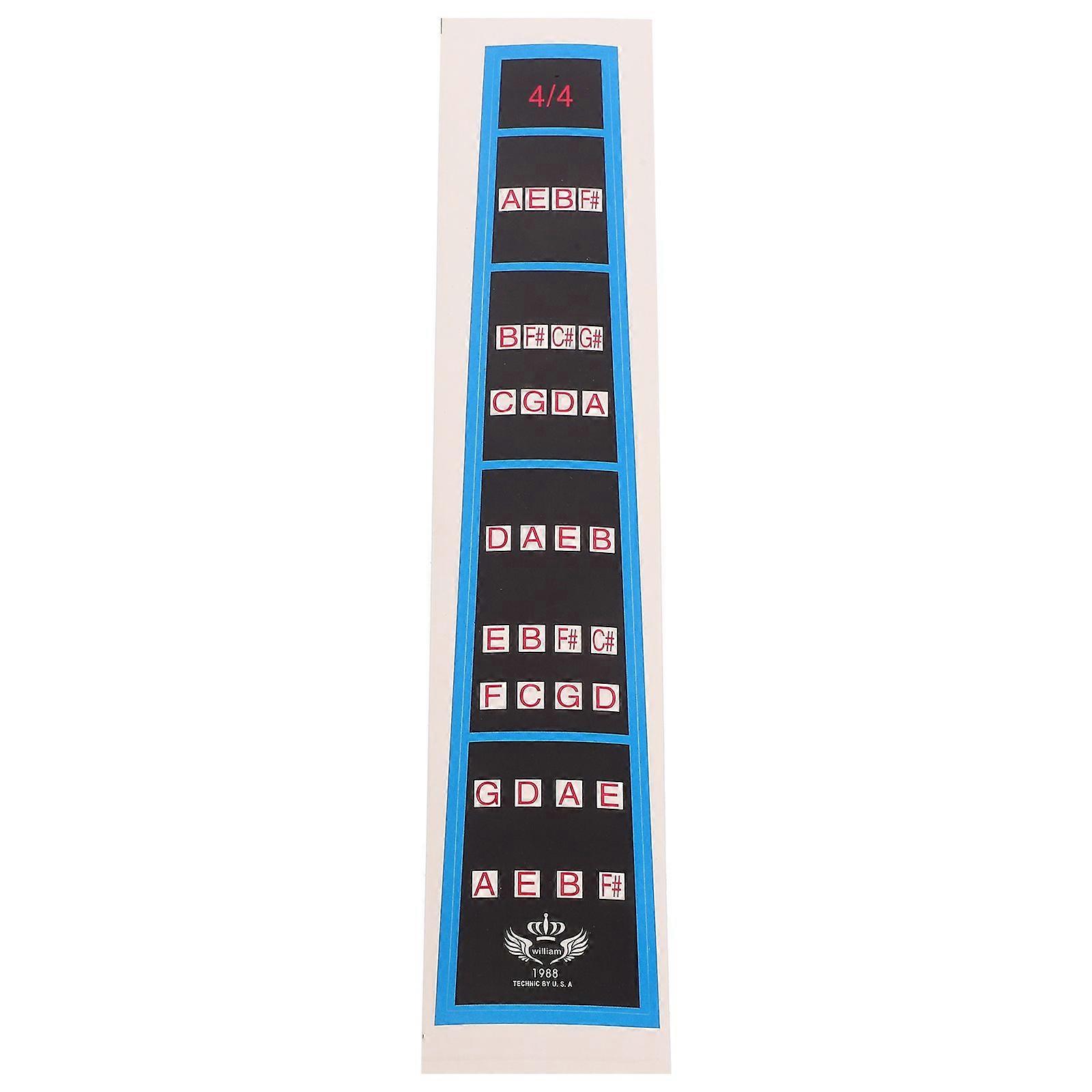 Violin Fiddle Intonation Stickers Fret Marker Labels Fingering Chart - 4/4