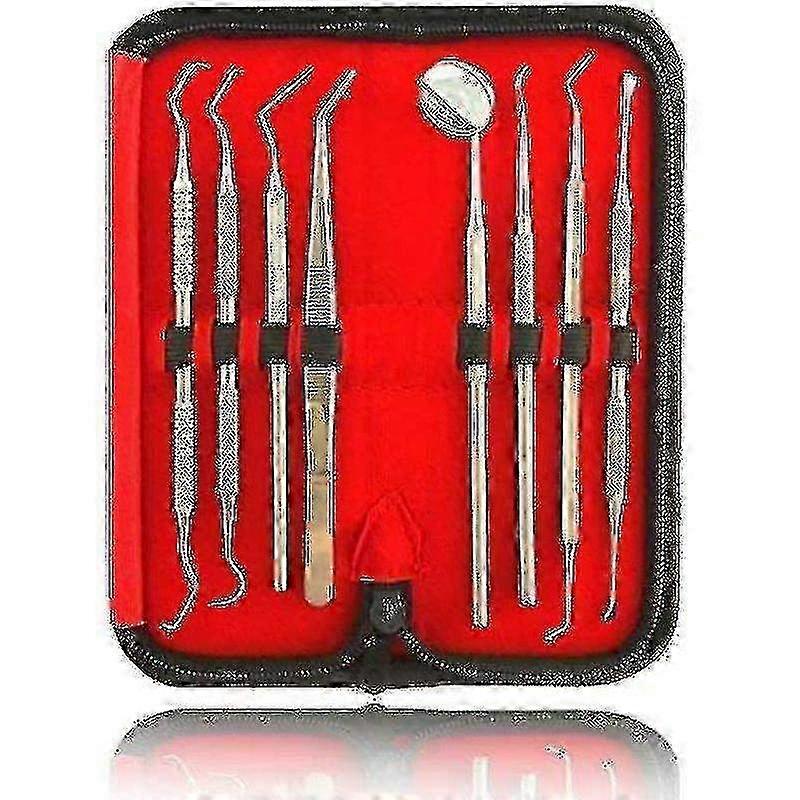 8-Piece Tartar Remover Dental Care Instrument Set - Complete Dental Hygiene Tools for Effective Tooth Cleaning