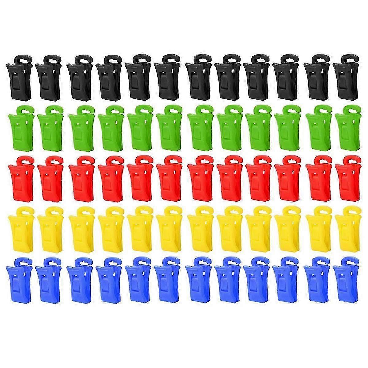 60 Sock Clips for Washing Machine & Dryer with Hooks, Sock Holder for Laundry, No More Lost Socks