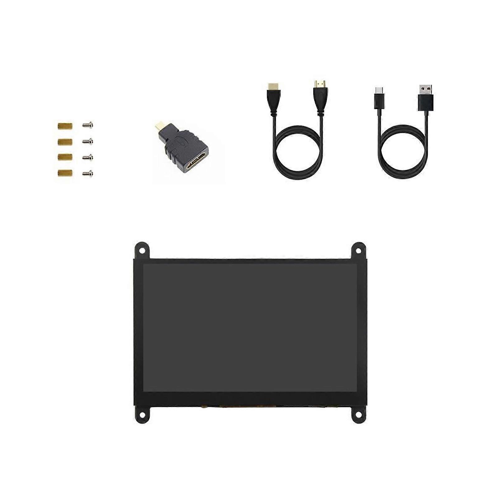 5inch Capacitive Touchable Screen 1024x600 HDTV Monitor Panel LCD Capacitive Touchable Display Suitable For 5 3B+ 4B Multicolor