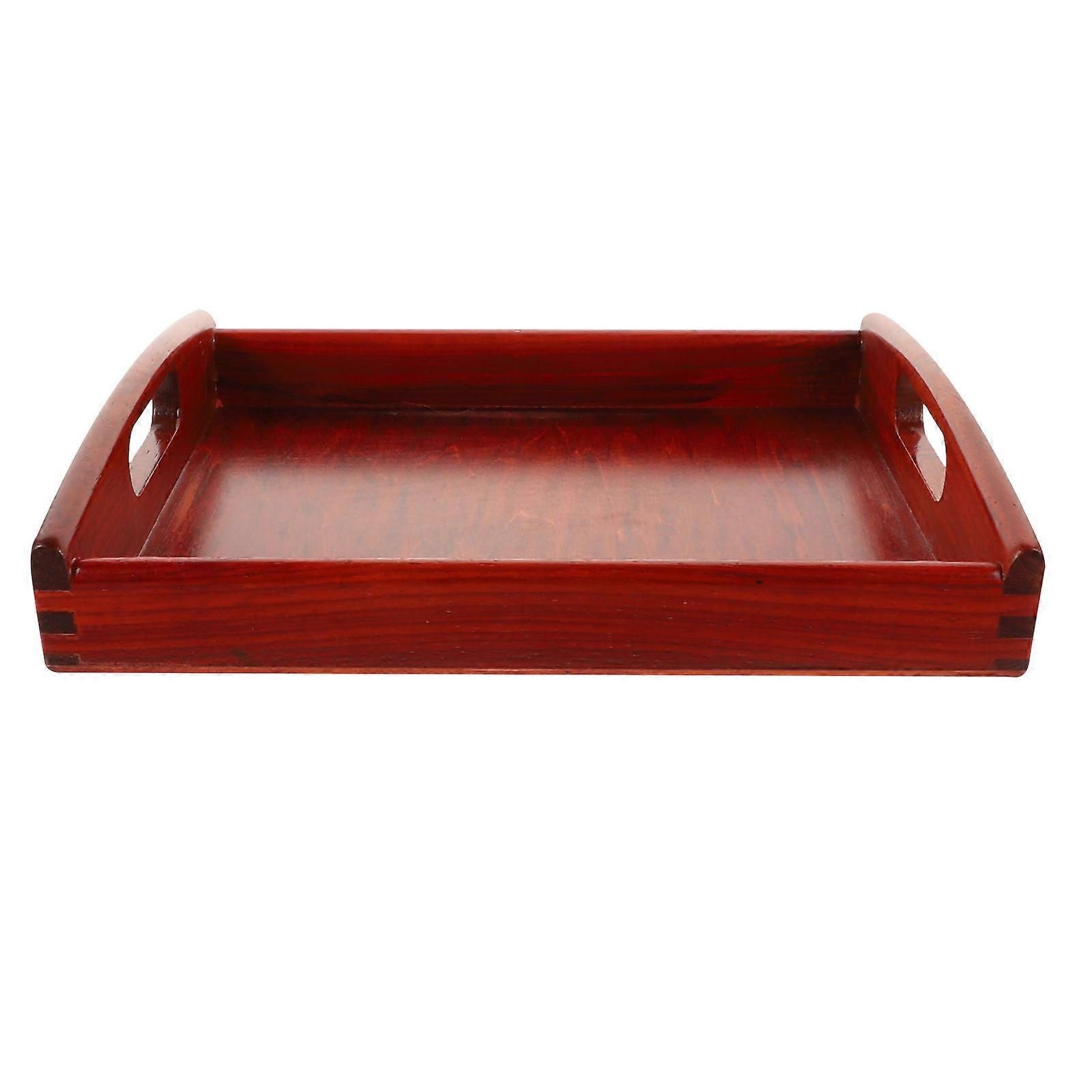 Brown Serving Tray For Art Classes And Toy Organization 9.75X7.86X1.77IN Rounded Edges 1Set