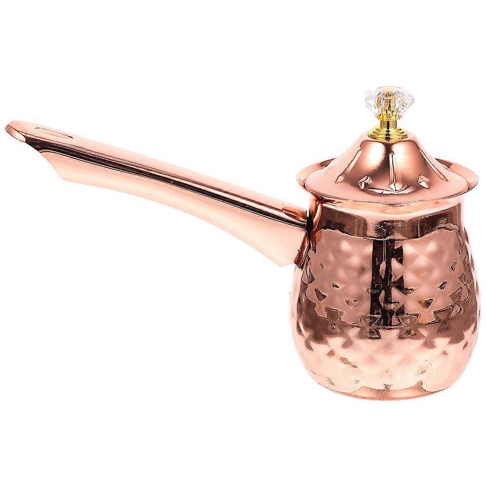 Rose Gold Stainless Steel Coffee Pot for Home Use with Comfortable Handle and Easy Clean Design
