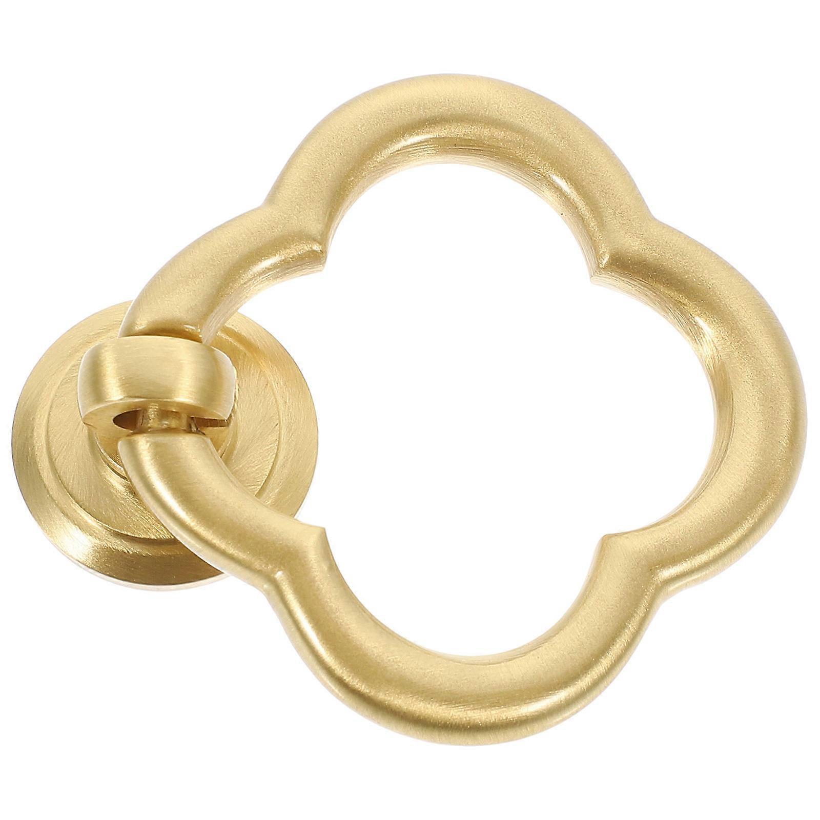 Golden Copper Pull Handle for Furniture Use Elegant Decorative Cabinet Knob Set of 12