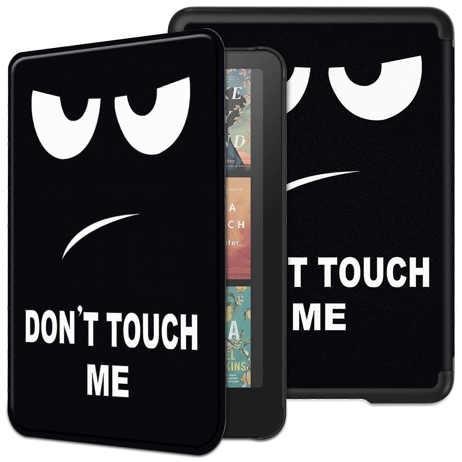 For Amazon Kindle Colorsoft Kindle Paperwhite (2024) Case Pattern Print PC+ PU E-Reader Cover Don't Touch Me