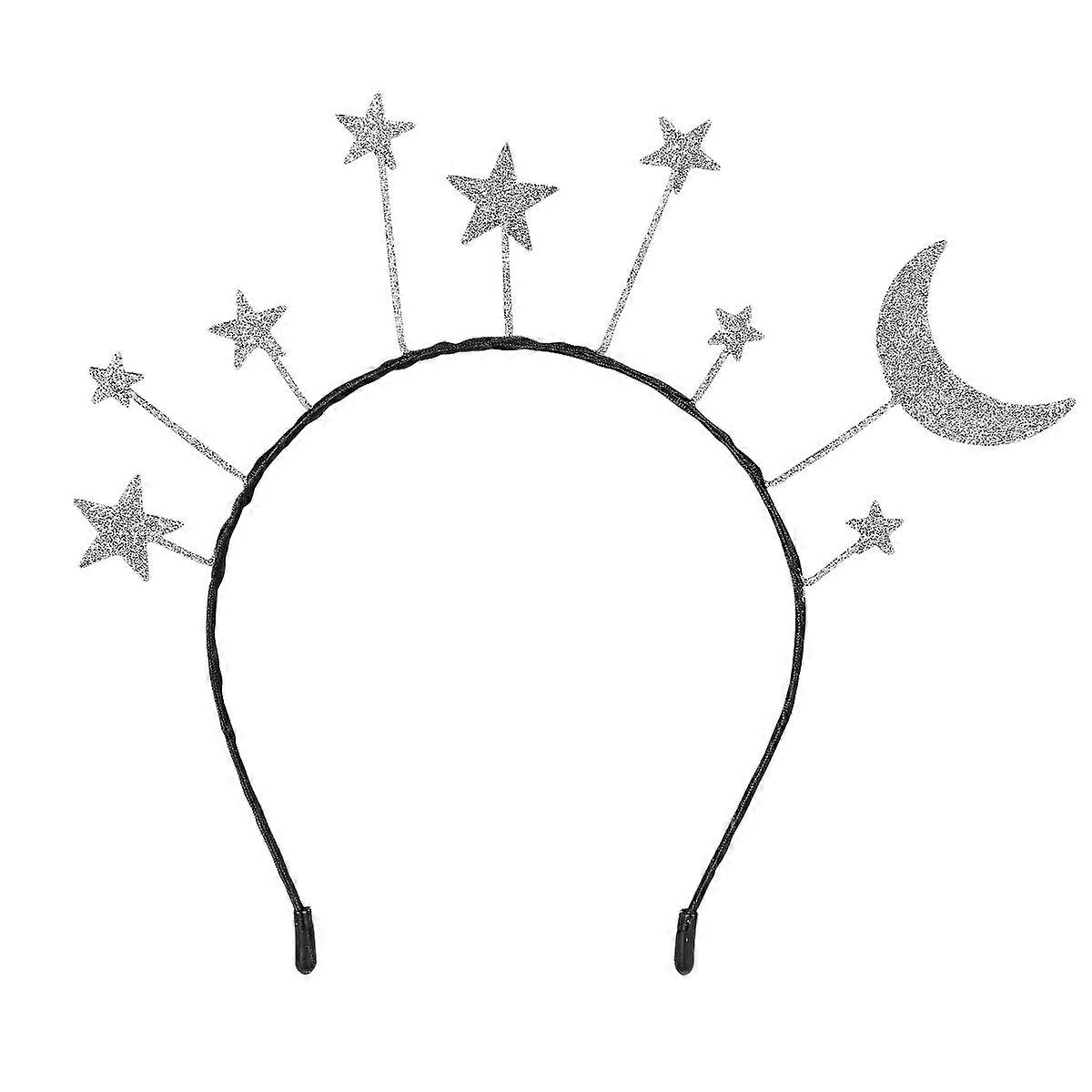 Star Decorated Headband for Party Use Multi Color Alloy Hairband with Ears