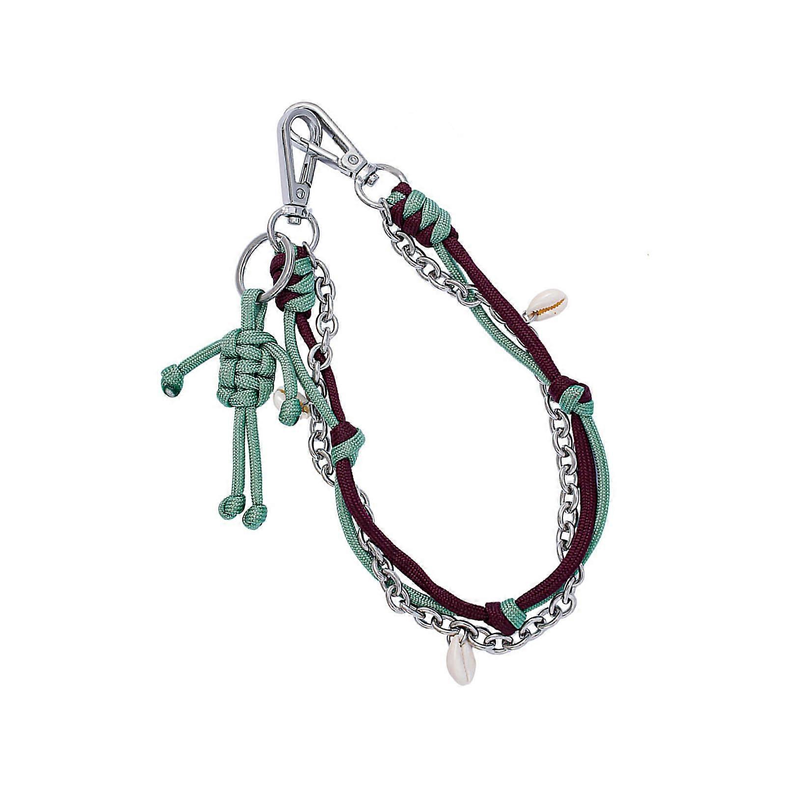 Fashionable handmade bag accessories, keychain with rope and robot detail K68987