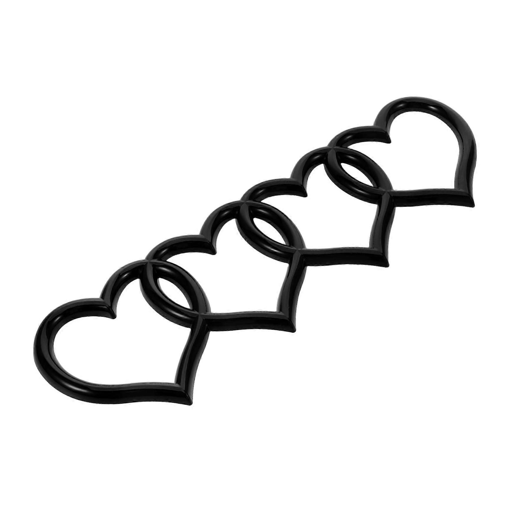 Unique 3D Heart Car Sticker for Rear Trunk Decorative Emblems for Hood