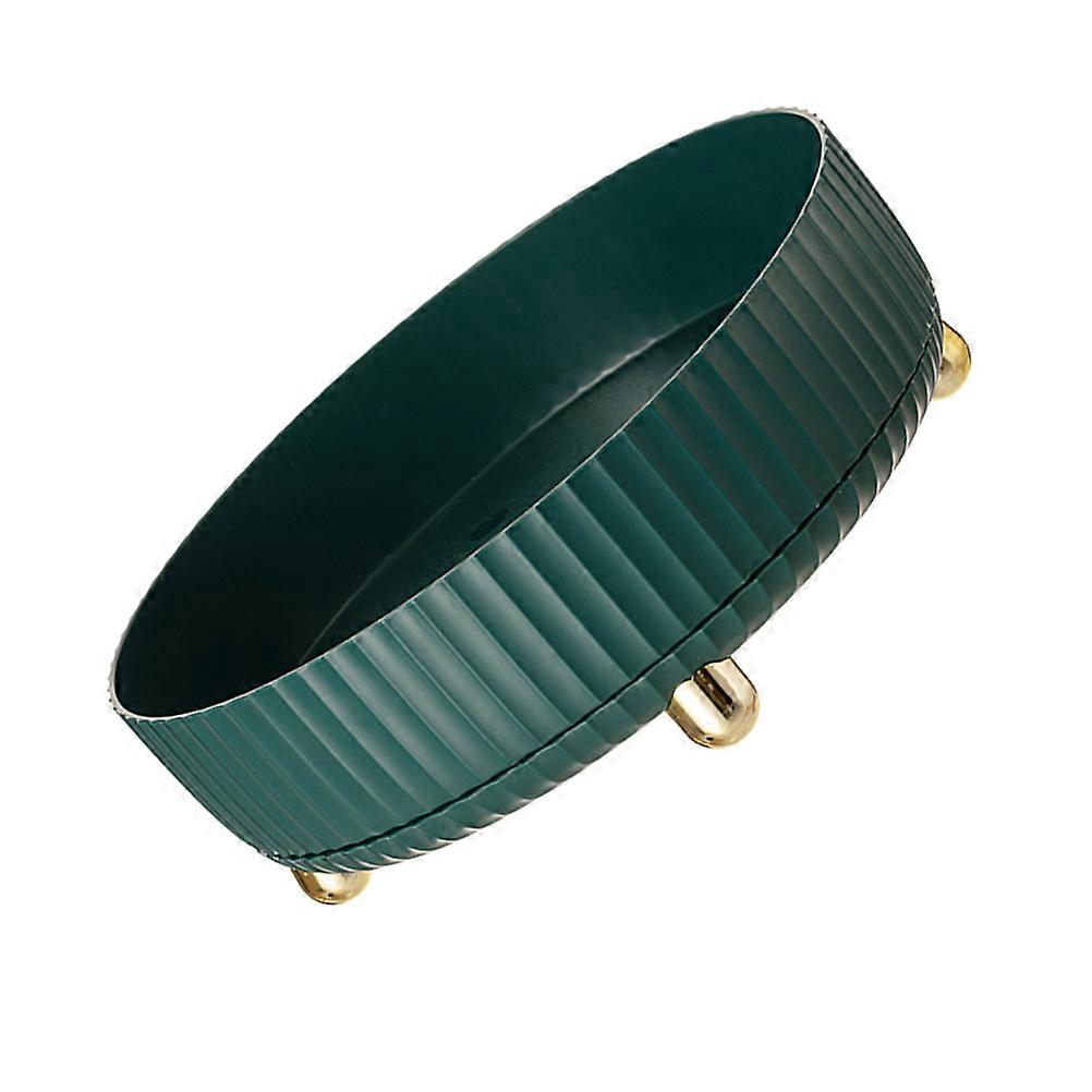 Green Rotating Spice Rack for Kitchen Counter with 360-Degree Swivel Design and Stable Gold-Plated
