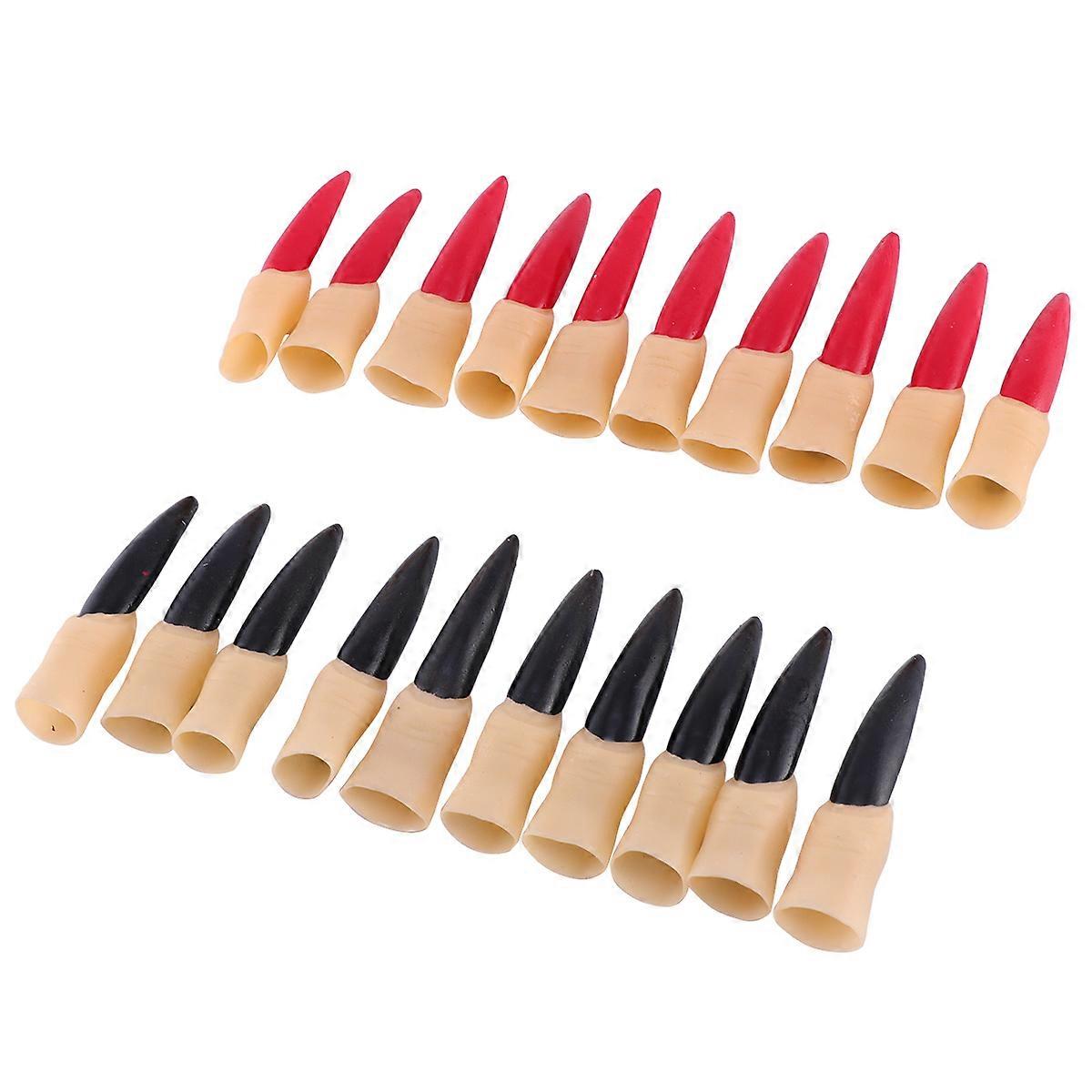 Halloween Decorative Ghost Apparel Rubber Black Finger Cots with Realistic Design for Costume