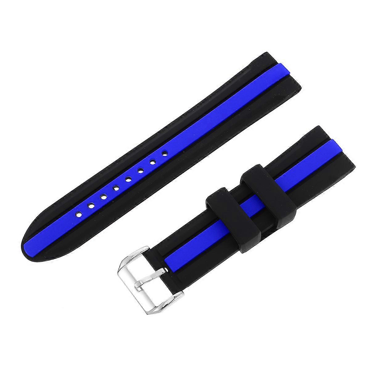 Universal Watch Strap Silicone Replacement Band With Dual Color For Friends Family Co-Workers In 22mm Size 1Pcs