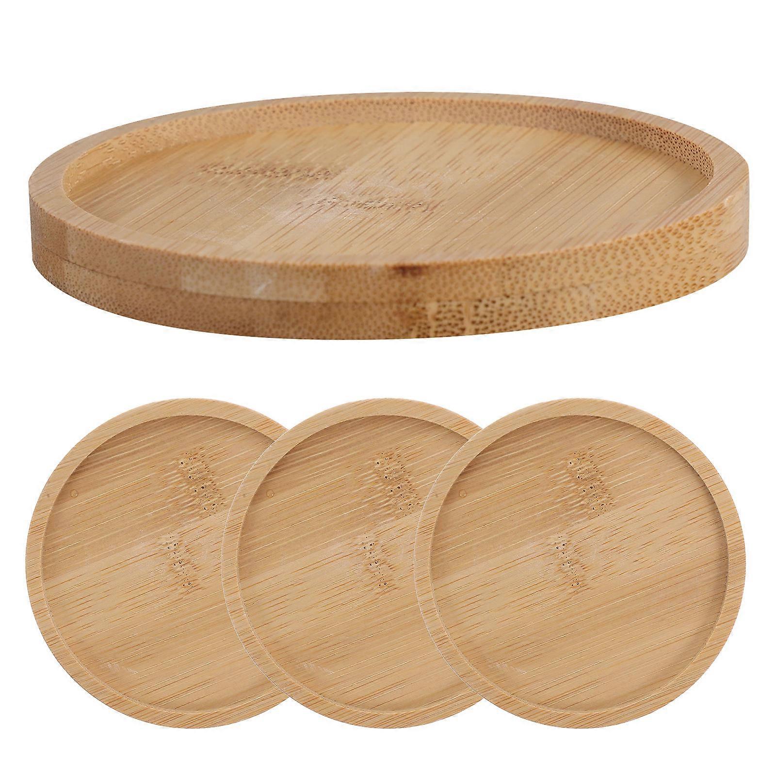 DIY Coasters Kit For Crafts, Unique Bamboo Coasters For Drinking Cups In Rustic Style, 3.73X3.73X0.39IN Perfect For Home Decor 4Pcs