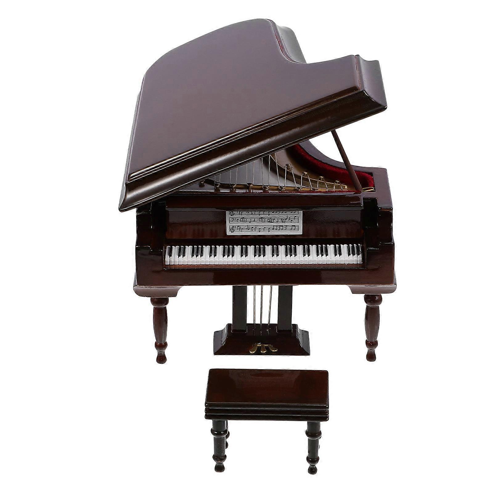 Miniature Piano Model Ornaments 1Pcs Practical Home Decoration 7.1×4.7×3.9in Coffee Decoration