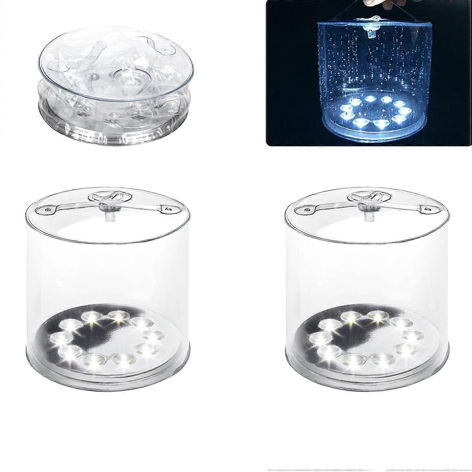 2 Pcs Foldable Portable Solar LED Camping Light, 75 Lumens 4 Modes, Camping Gear, Emergency