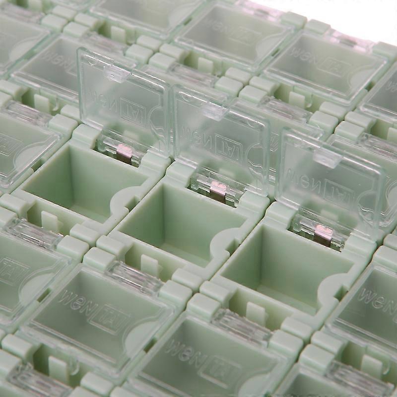 50pcs/set SMD SMT Electronic Component Container Mini Storage Box Kit 97QD