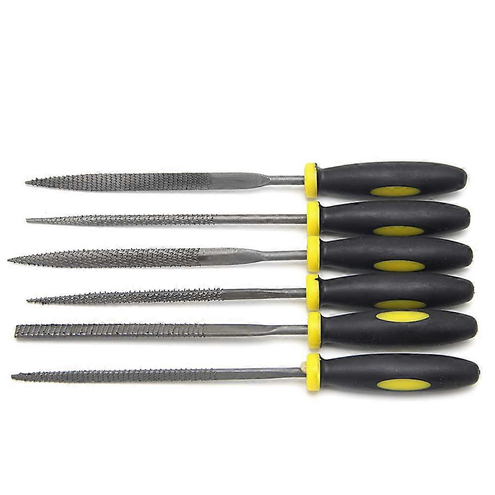 140 mm Metal Needle File Set of 6 for Woodworking - Precision Hand Tools for Fine Wood Shaping and Detailing