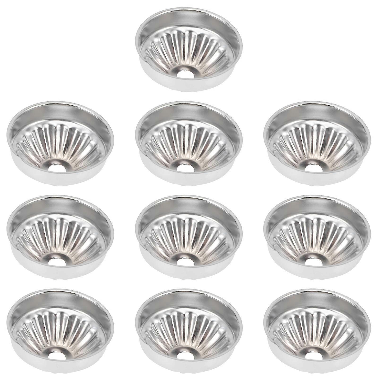 Lamp Decoration Flower Shaped Light Cover 10Pcs Table Lamp Gasket For Home Lighting And DIY Projects Silver Metal