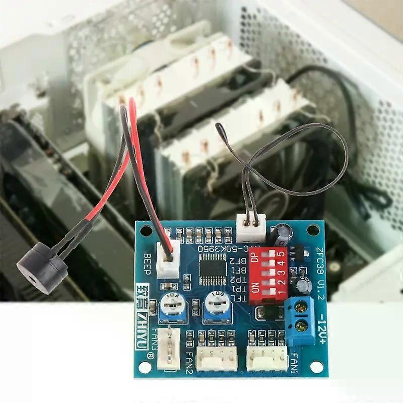 12V CPU Fan Temperature Control Speed Controller PWM Alarm Bell Module Sensor