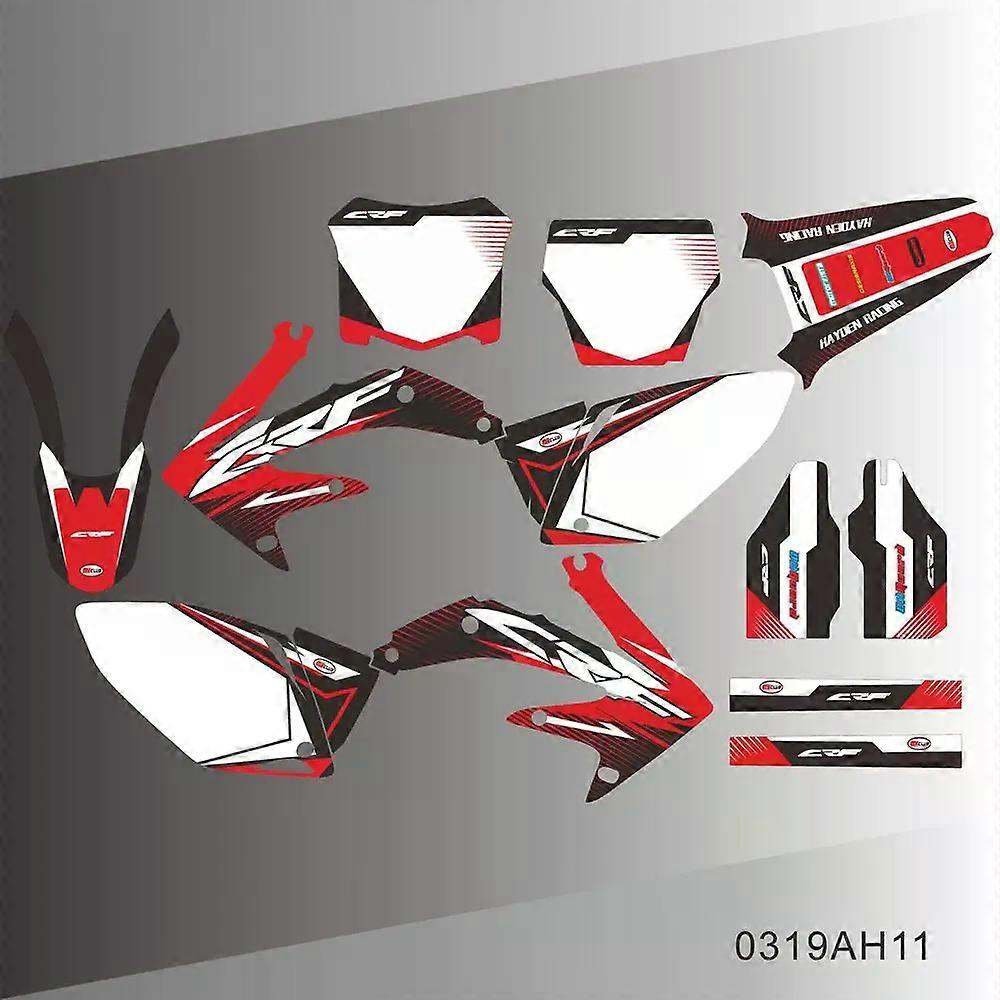 For Honda CRF 450R CRF450R CRF 450 2005 2006 2007 2008 Graphics Decals Stickers Motorcycle Background Custom Number Name