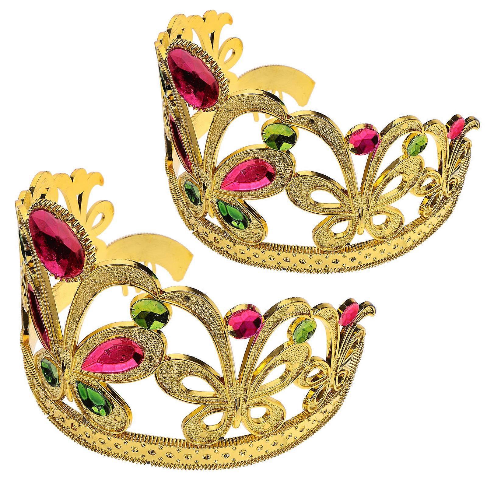 Adorable Crown Headband for Girls with Rhinestones Perfect for Home Play Fits Most Kids