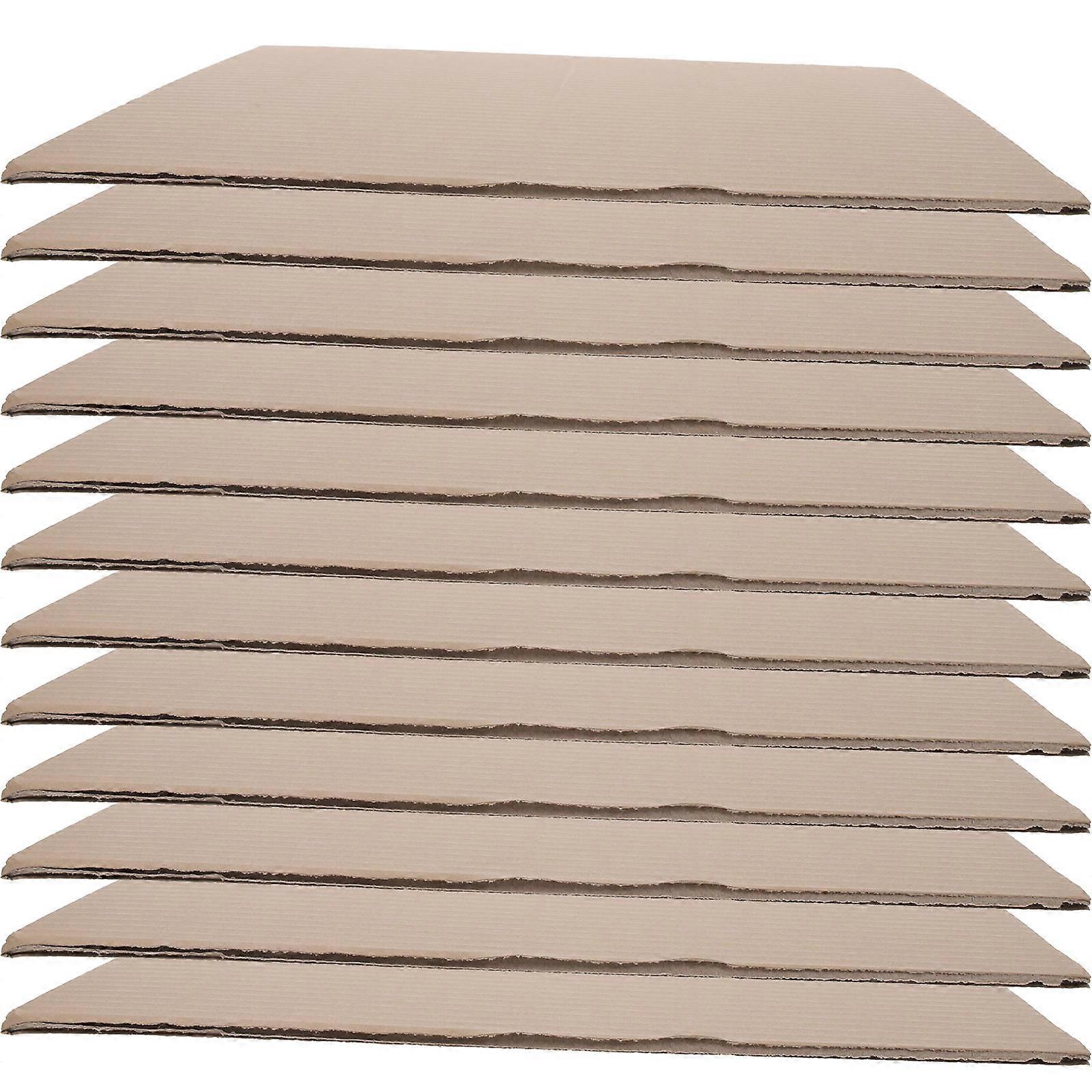 Brown Corrugated Cardboard Sheets for DIY Crafts 12 Pieces Double Sided Paperboard Materials