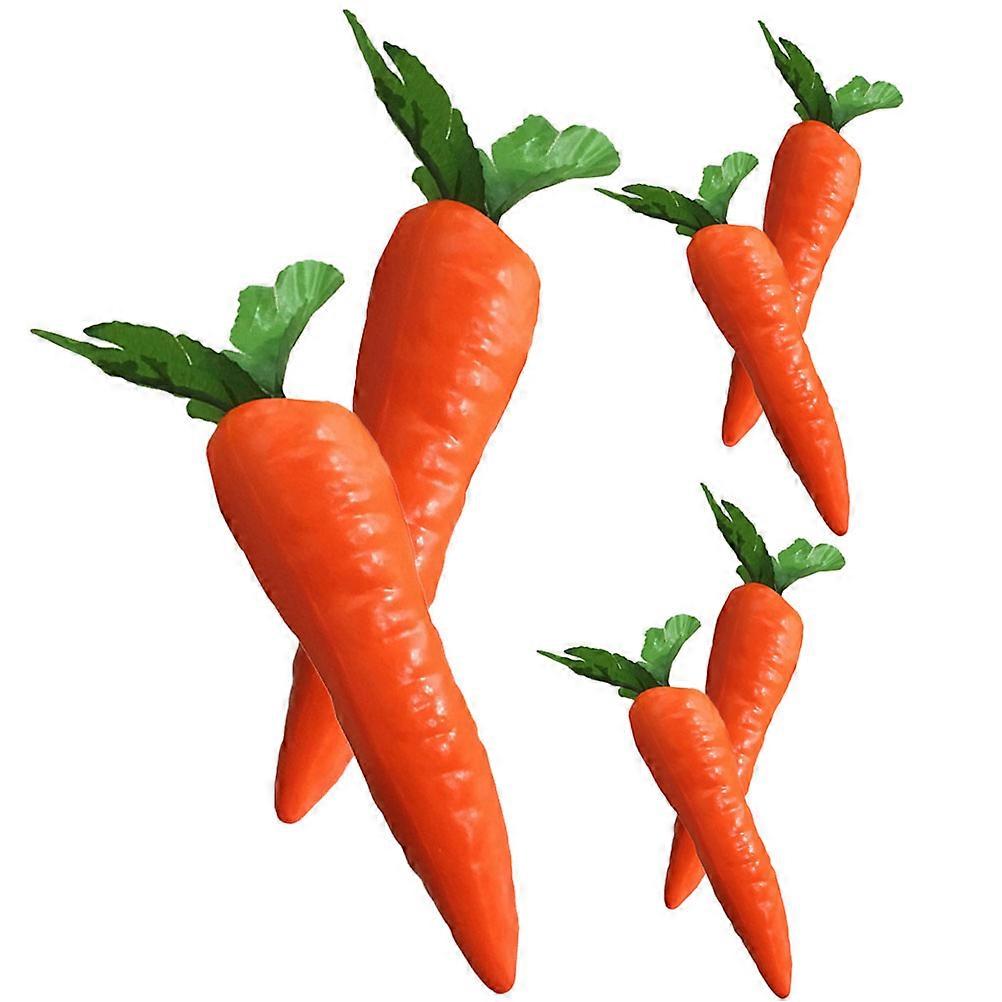 6PCS Realistic Artificial Carrot Decorations for Party, Home, Kitchen, Photo Props – Simulation Vegetable Models for Creative Gift & Educational Use